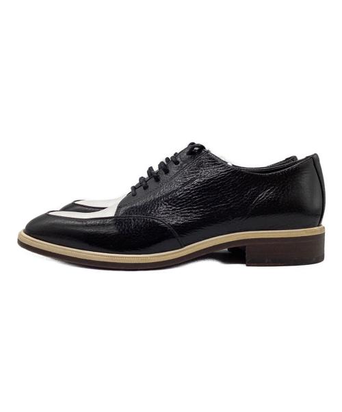 LANVIN（ランバン）LANVIN (ランバン) バイカラーローファー ブラック×ホワイト サイズ:37の古着・服飾アイテム