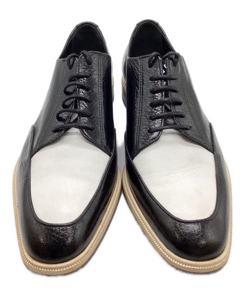 LANVIN（ランバン）LANVIN (ランバン) バイカラーローファー ブラック×ホワイト サイズ:37の古着・服飾アイテム