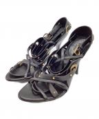 GUCCIグッチ）の古着「ベルトスタッズサンダル」｜ブラック