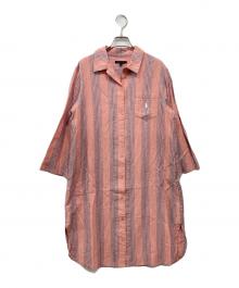 RALPH LAUREN（ラルフローレン）の古着「リネン混シャツワンピース」｜ピンク