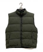 stussy×WTAPSステューシー×ダブルタップス）の古着「リバーシブルダウンベスト」｜ブラック×カーキ