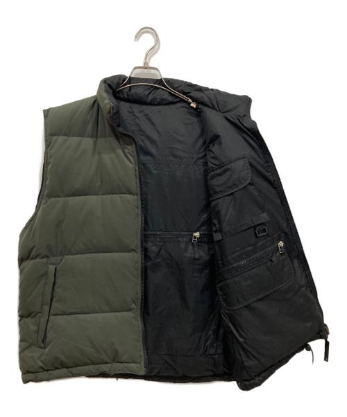 stussy（ステューシー）stussy (ステューシー) WTAPS (ダブルタップス) リバーシブルダウンベスト ブラック×カーキ サイズ:Lの古着・服飾アイテム
