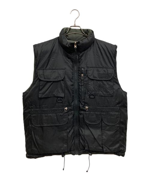 stussy（ステューシー）stussy (ステューシー) WTAPS (ダブルタップス) リバーシブルダウンベスト ブラック×カーキ サイズ:Lの古着・服飾アイテム