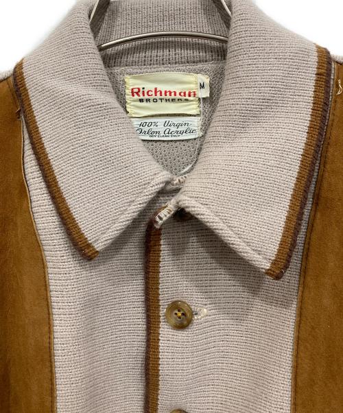 Richman（リッチマン）Richman (リッチマン) ニットスウェード ジャケット ベージュ サイズ:Mの古着・服飾アイテム