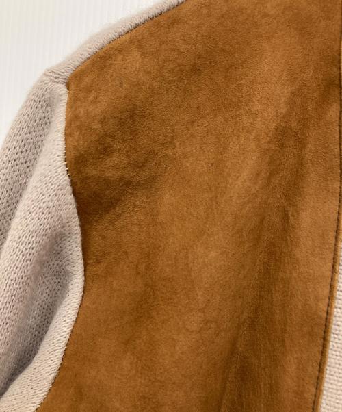 Richman（リッチマン）Richman (リッチマン) ニットスウェード ジャケット ベージュ サイズ:Mの古着・服飾アイテム