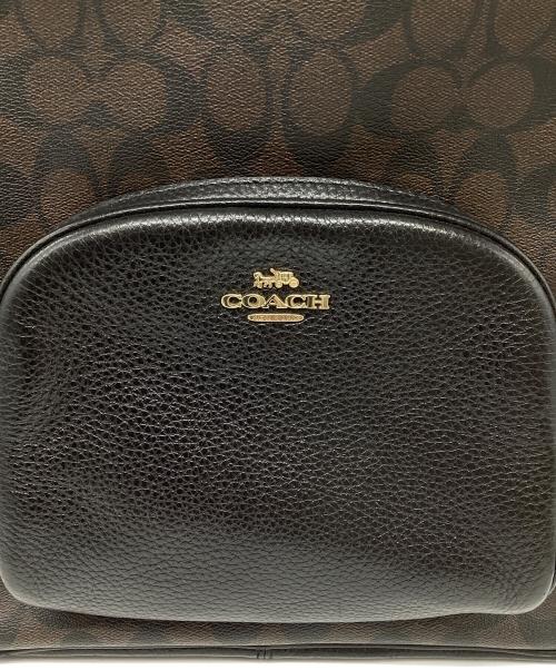 COACH（コーチ）COACH (コーチ) コート バックパック ブラウン×ブラックの古着・服飾アイテム