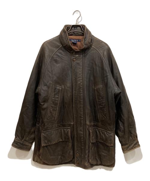 NAUTICA（ノーティカ）NAUTICA (ノーティカ) レザージャケット ブラウン サイズ:44の古着・服飾アイテム