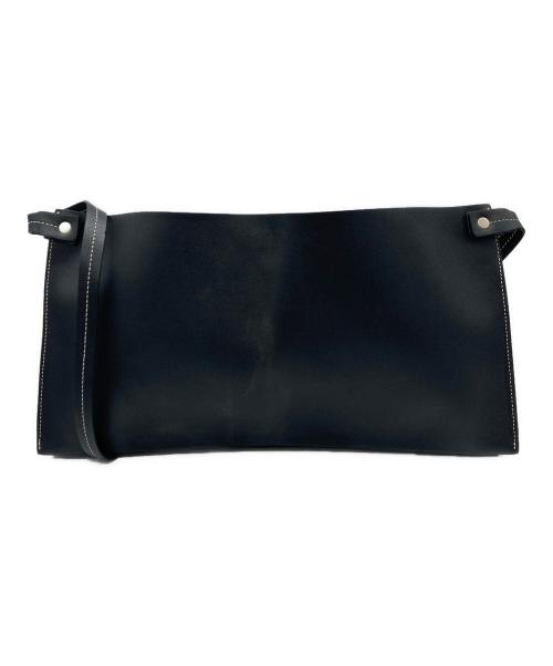 JIL SANDER（ジルサンダー）JIL SANDER (ジルサンダー) ダブルポケット レザーベルトバッグ ブラックの古着・服飾アイテム