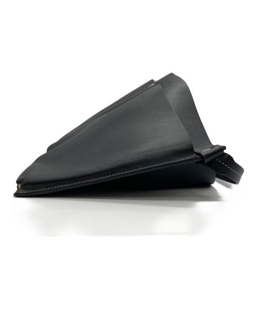 JIL SANDER（ジルサンダー）JIL SANDER (ジルサンダー) ダブルポケット レザーベルトバッグ ブラックの古着・服飾アイテム