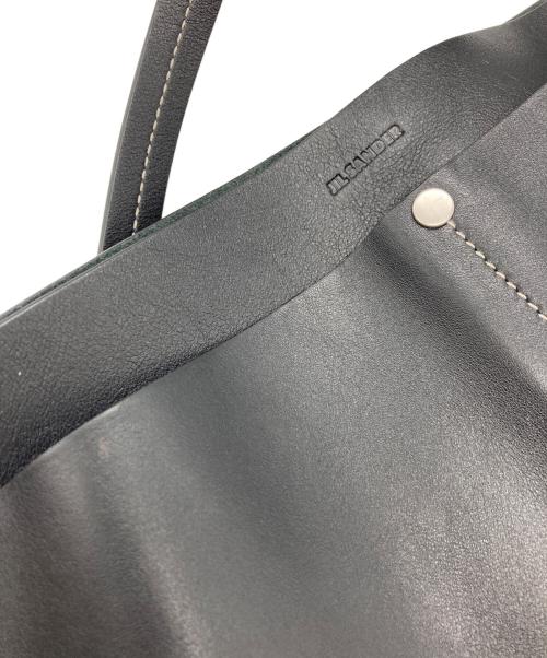 JIL SANDER（ジルサンダー）JIL SANDER (ジルサンダー) ダブルポケット レザーベルトバッグ ブラックの古着・服飾アイテム