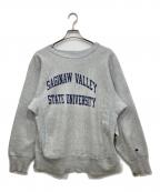 Champion REVERSE WEAVEチャンピオン リバース ウィーブ）の古着「二段ロゴリバースウィーブスウェット」｜グレー