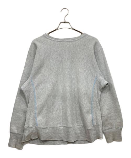 Champion REVERSE WEAVE（チャンピオン リバース ウィーブ）Champion REVERSE WEAVE (チャンピオン リバース ウィーブ) 二段ロゴリバースウィーブスウェット グレー サイズ:LARGEの古着・服飾アイテム