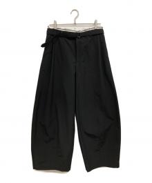 MIHOKO SAITO（ミホコ サイトウ）の古着「ウエストタックデザインパンツ」｜ブラック