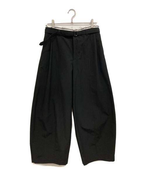 MIHOKO SAITO（ミホコ サイトウ）MIHOKO SAITO (ミホコ サイトウ) ウエストタックデザインパンツ ブラック サイズ:38 未使用品の古着・服飾アイテム