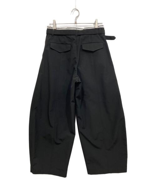 MIHOKO SAITO（ミホコ サイトウ）MIHOKO SAITO (ミホコ サイトウ) ウエストタックデザインパンツ ブラック サイズ:38 未使用品の古着・服飾アイテム