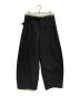 MIHOKO SAITO（ミホコ サイトウ）の古着「ウエストタックデザインパンツ」｜ブラック