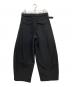 MIHOKO SAITO (ミホコ サイトウ) ウエストタックデザインパンツ ブラック サイズ:38 未使用品：7000円