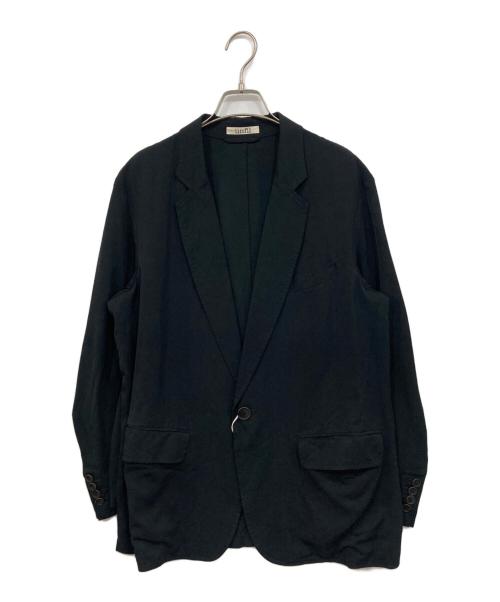 UNFIL（アンフィル）UNFIL (アンフィル) ビスコース ギャバジン オーバーサイズ ジャケット ブラック サイズ:1の古着・服飾アイテム