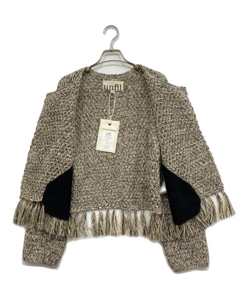 UNFIL（アンフィル）UNFIL (アンフィル) ボタンレスカーディガン　WVSP-UW111 グレー サイズ:1の古着・服飾アイテム