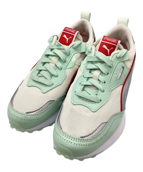 PUMA（プーマ）PUMA (プーマ) Coca Cola (コカコーラ) ローカットスニーカー ホワイト×グリーン サイズ:24.5の古着・服飾アイテム