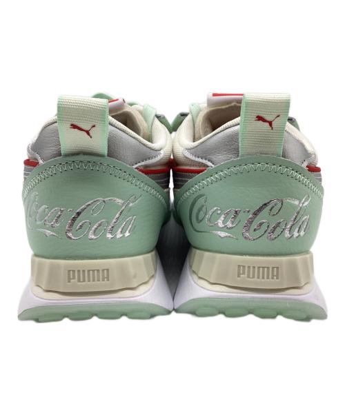 PUMA（プーマ）PUMA (プーマ) Coca Cola (コカコーラ) ローカットスニーカー ホワイト×グリーン サイズ:24.5の古着・服飾アイテム