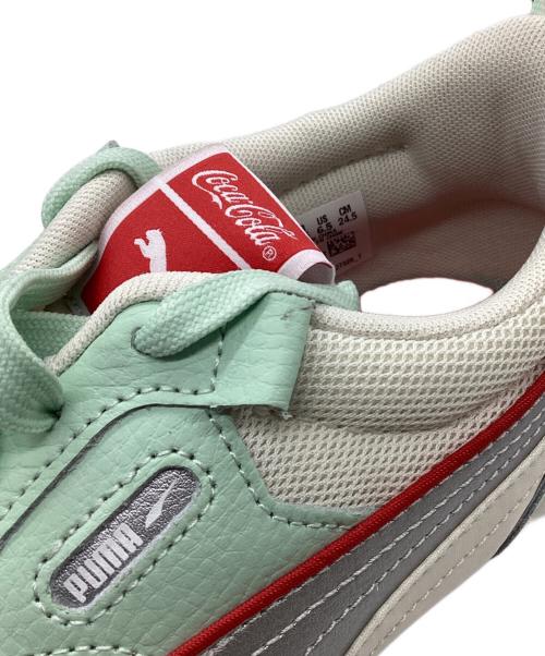 PUMA（プーマ）PUMA (プーマ) Coca Cola (コカコーラ) ローカットスニーカー ホワイト×グリーン サイズ:24.5の古着・服飾アイテム