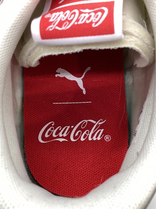 PUMA（プーマ）PUMA (プーマ) Coca Cola (コカコーラ) ローカットスニーカー ホワイト×グリーン サイズ:24.5の古着・服飾アイテム