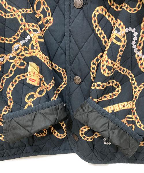 SUPREME（シュプリーム）Supreme (シュプリーム) Chains Quilted Jacket ブラック サイズ:Lの古着・服飾アイテム