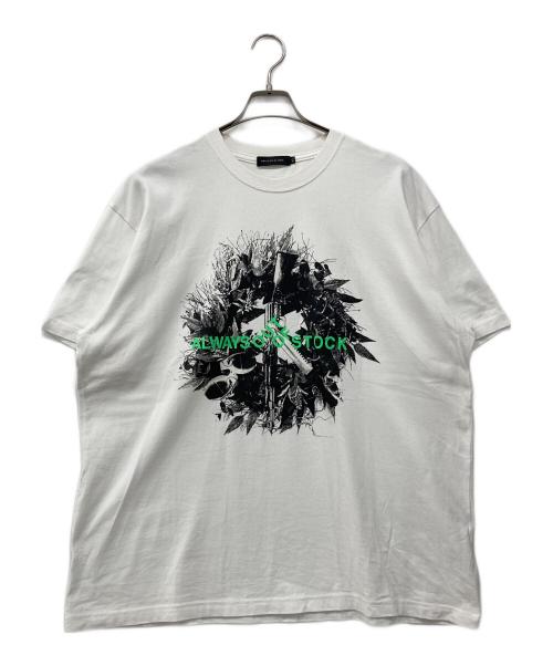 always out of stock（オールウェイズ アウト オブ ストック）always out of stock (オールウェイズ アウト オブ ストック) プリントTシャツ ホワイト サイズ:XLの古着・服飾アイテム