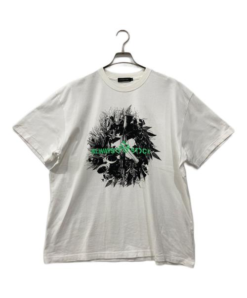 always out of stock（オールウェイズ アウト オブ ストック）always out of stock (オールウェイズ アウト オブ ストック) プリントTシャツ ホワイト サイズ:XLの古着・服飾アイテム