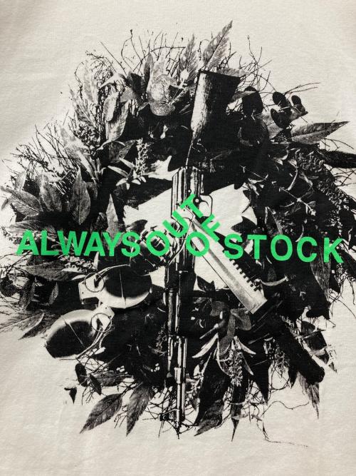 always out of stock（オールウェイズ アウト オブ ストック）always out of stock (オールウェイズ アウト オブ ストック) プリントTシャツ ホワイト サイズ:XLの古着・服飾アイテム