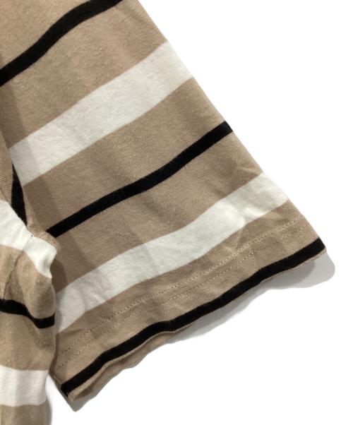 Burberry's（バーバリー）Burberry's (バーバリー) ポロシャツ ベージュ×ホワイト サイズ:Mの古着・服飾アイテム