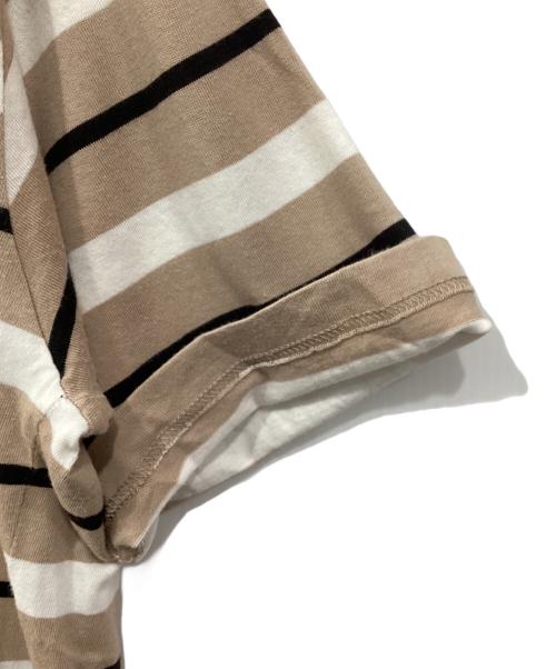 Burberry's（バーバリー）Burberry's (バーバリー) ポロシャツ ベージュ×ホワイト サイズ:Mの古着・服飾アイテム