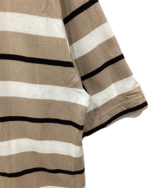 Burberry's（バーバリー）Burberry's (バーバリー) ポロシャツ ベージュ×ホワイト サイズ:Mの古着・服飾アイテム