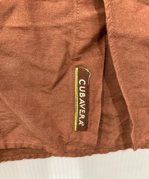 cubavera（キューバベラ）CUBAVERA (キューバベラ) リネン混シャツ ブラウン サイズ:Mの古着・服飾アイテム