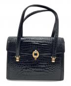 takechiタケチ）の古着「クロコハンドバッグ」｜ブラック