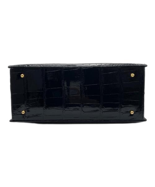 takechi（タケチ）takechi (タケチ) クロコハンドバッグ ブラックの古着・服飾アイテム