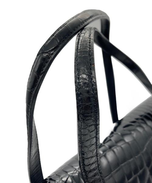 takechi（タケチ）takechi (タケチ) クロコハンドバッグ ブラックの古着・服飾アイテム