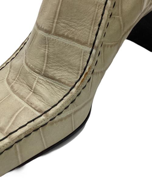 Rodolphe Menudier（ロドルフ ムニディエール）Rodolphe Menudier (ロドルフ ムニディエール) ロングブーツ アイボリー サイズ:37の古着・服飾アイテム