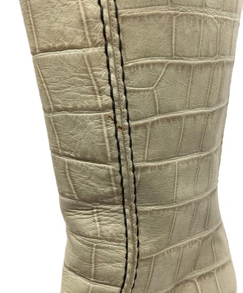 Rodolphe Menudier（ロドルフ ムニディエール）Rodolphe Menudier (ロドルフ ムニディエール) ロングブーツ アイボリー サイズ:37の古着・服飾アイテム