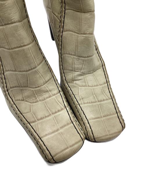 Rodolphe Menudier（ロドルフ ムニディエール）Rodolphe Menudier (ロドルフ ムニディエール) ロングブーツ アイボリー サイズ:37の古着・服飾アイテム