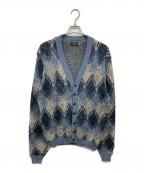 PURITANピューリタン）の古着「ニットカーディガン」｜ブルー