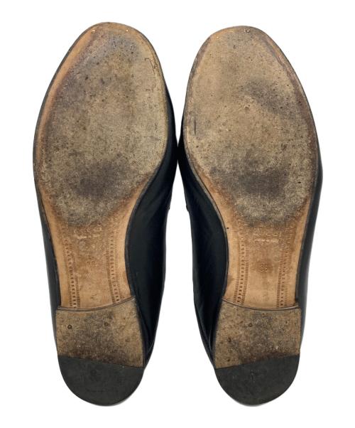 GUCCI（グッチ）GUCCI (グッチ) レザー ホースビット ローファー ブラック サイズ:36の古着・服飾アイテム