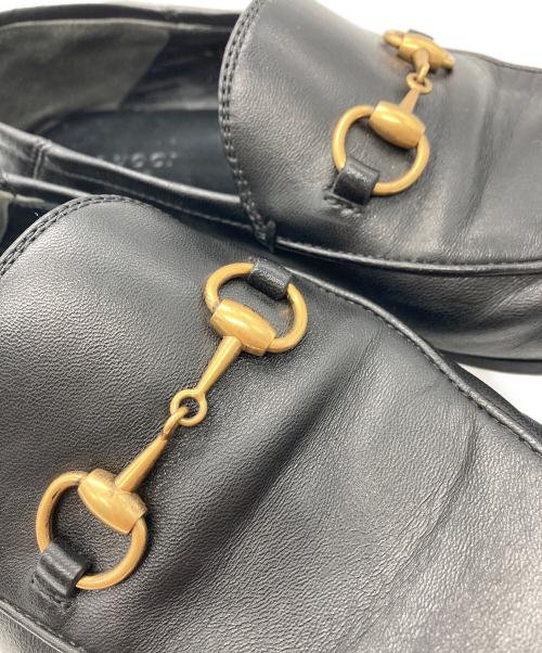 GUCCI（グッチ）GUCCI (グッチ) レザー ホースビット ローファー ブラック サイズ:36の古着・服飾アイテム