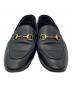 中古・古着 GUCCI (グッチ) レザー ホースビット ローファー ブラック サイズ:36：15000円