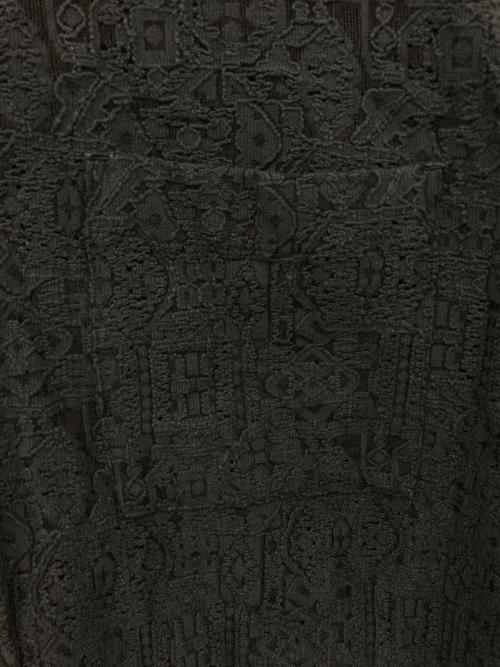 MAISON SPECIAL（メゾンスペシャル）MAISON SPECIAL (メゾンスペシャル) 幾何学レースプライム半袖シャツ ブラック サイズ:02の古着・服飾アイテム