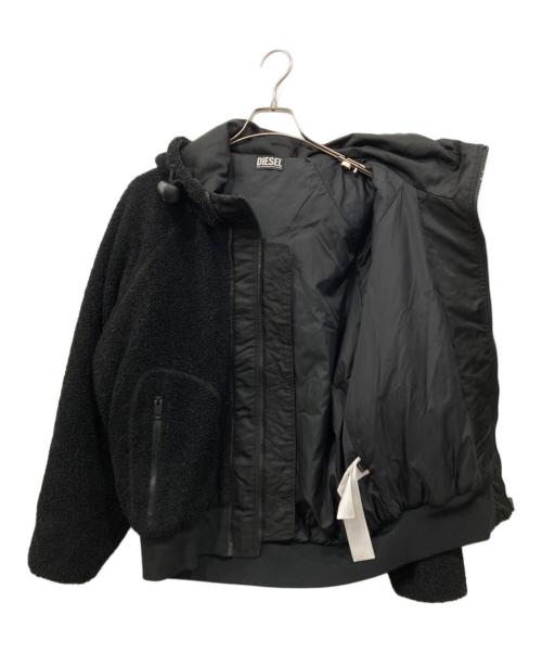 DIESEL（ディーゼル）DIESEL (ディーゼル) フーディボアジャケット ブラック サイズ:XSの古着・服飾アイテム