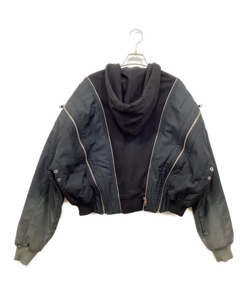DIESEL（ディーゼル）DIESEL (ディーゼル) ドッキングジップジャケット グレー×ブラック サイズ:XXSの古着・服飾アイテム
