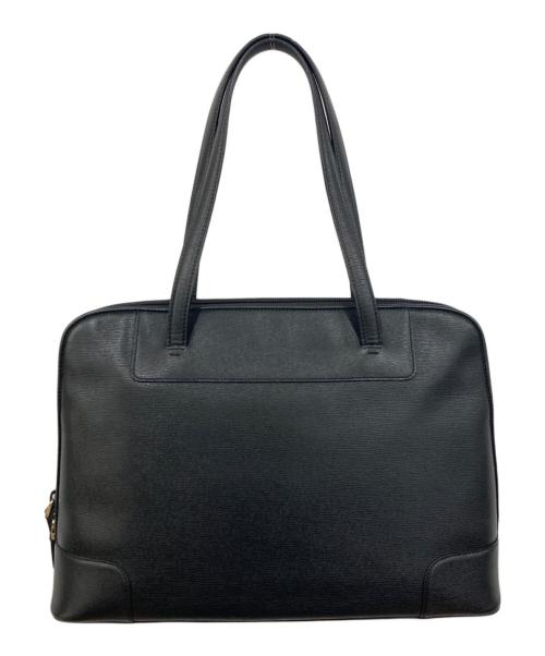 GUCCI（グッチ）GUCCI (グッチ) レザートートバッグ ブラックの古着・服飾アイテム