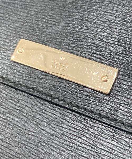 GUCCI（グッチ）GUCCI (グッチ) レザートートバッグ ブラックの古着・服飾アイテム